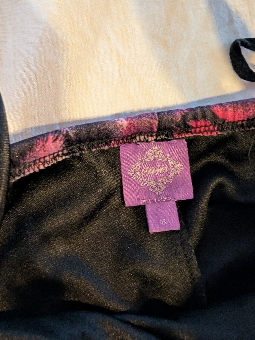 2/40$ Vintage Pink & Black Floral Spaghetti-Strap Mini Dress - Picture 2 of 6